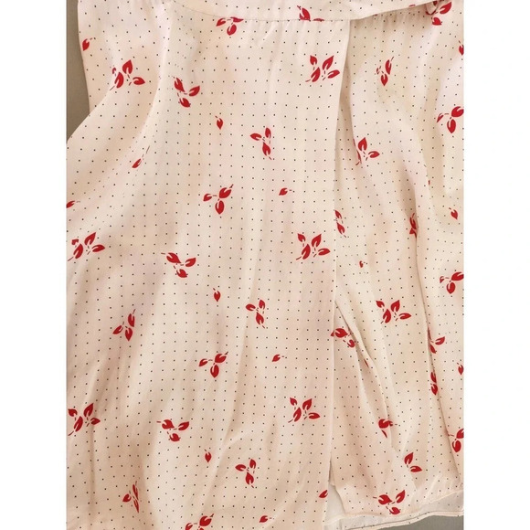 EQUIPMENT Allaire Printed Long-sleeve Silk Wrap Dress Size 2 White Multi - Picture 15 of 16